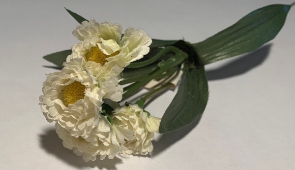 Stoffblümchen Bellies weiss